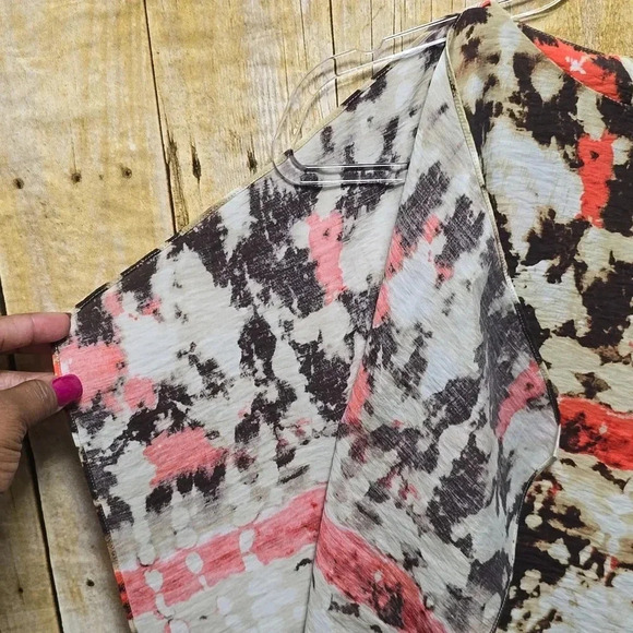 Vince Camuto | Brown Orange White Tie Dye | Tank | Size 0 | Business Casual Chic - Picture 4 of 8